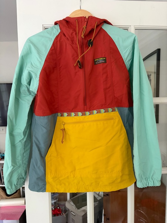 L.L. Bean Jackets & Blazers - L.L. Bean Colorblock Anorak Jacket - Red, Mint, Yellow